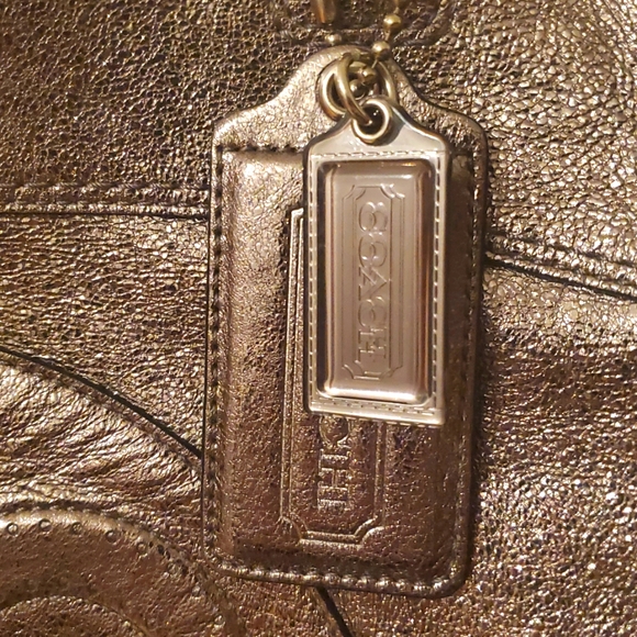 Authentic COACH Metallic Tote Bag - Picture 3 of 15